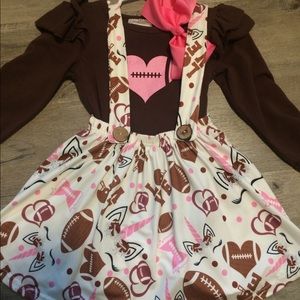 Football skirt with matching shirt